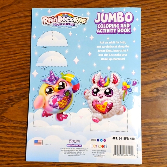 4 New Reading/Coloring/Flashcards-RainBoCorns-Bert&Ernie-Sesame Street-Landmarks - Picture 3 of 14